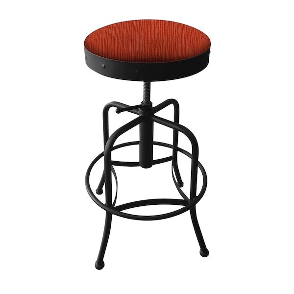 Adjustable Stool, Black Wrinkle, Graph Poppy Seat